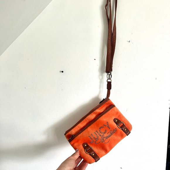 Adorable Vintage Juicy Couture Large Clutch Style Velour Bag - Picture 7 of 7